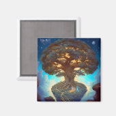 Baum des Lebens surreale Natur Kunst Magnet (Vorderseite/Rückseite)