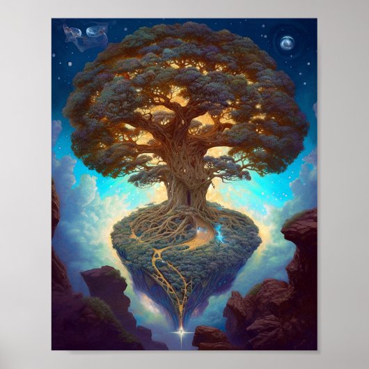 Baum des Lebens surreale Natur Kunst Poster (Vorne)