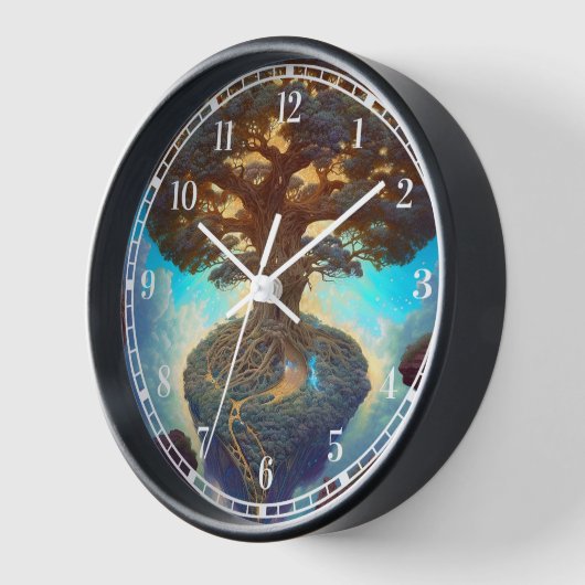 Baum des Lebens surreale Natur Kunst Uhr (Winkel)