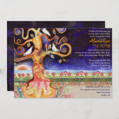 Baum des Lebens taucht Kindernahrung ein Einladung (Vorne/Hinten)