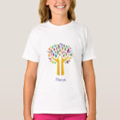 Baum des Lebens Teen und Baby Godchild Personalisi T-Shirt (Vorderseite)