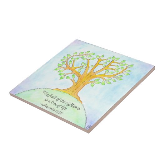 Baum des Lebens - Tile / Trivet Fliese (Seite)