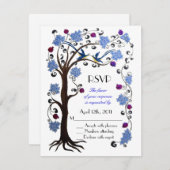 Baum des Lebens UAWG blau/weiß RSVP Karte (Vorne/Hinten)