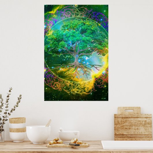Baum des Lebens und der Gesundheit Poster (Küche)