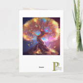 Baum des Lebens und der Liebe Grafikkarte Karte (Rückseite)