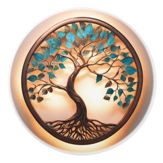 Baum des Lebens und des Lichts Keramikknauf (Vorderseite)