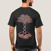 Baum des Lebens und DNA Doppelhelix Strand T-Shirt (Rückseite)