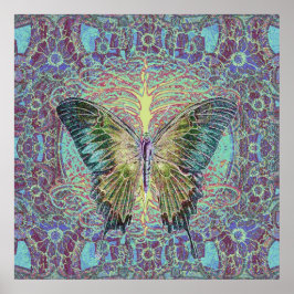 Baum des Lebens und Schmetterling Poster