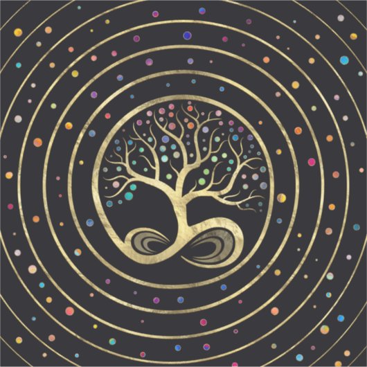 Baum des Lebens - Unendlichkeit Aufkleber (Vorderseite)