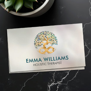 Baum des Lebens - Unendlichkeit - Blätter der Musc Visitenkarte