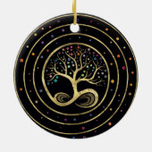 Baum des Lebens - Unendlichkeit Keramik Ornament (Hinten)