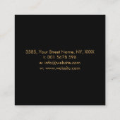 Baum des Lebens - Unendlichkeit - Regenbogen/Chakr Quadratische Visitenkarte (Rückseite)