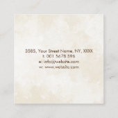 Baum des Lebens - Unendlichkeit - Regenbogen/Chakr Quadratische Visitenkarte (Rückseite)