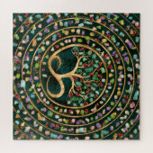 Baum des Lebens - Unendlichkeit Spirale - farbenfr Puzzle (Horizontal)