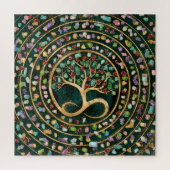 Baum des Lebens - Unendlichkeit Spirale - farbenfr Puzzle (Vertikal)