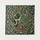 Baum des Lebens - Unendlichkeit Spirale - farbenfr Wandteppich (Vorderseite (Horizontal))