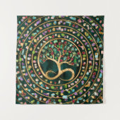 Baum des Lebens - Unendlichkeit Spirale - farbenfr Wandteppich (Vorderseite)