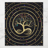 Baum des Lebens - Unendlichkeit Weinetikett (Einzelnes Label)