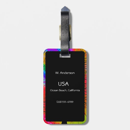 [Baum des Lebens] v2 Krawatte-Dye Gepäckanhänger (Rückseite vertikal)