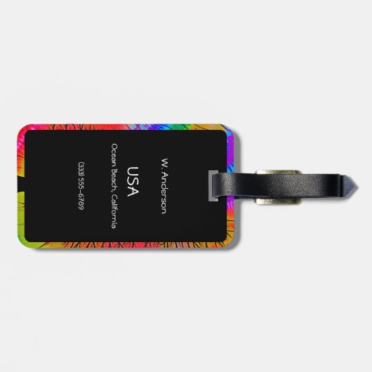 [Baum des Lebens] v2 Krawatte-Dye Gepäckanhänger (Rückseite horizontal)