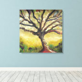 Baum des Lebens Vogelmalerei Einzigartige Landscha Leinwanddruck (Insitu (Holzboden))