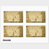 Baum des Lebens von Gustav Klimt Rechteckiger Aufkleber (Blatt)