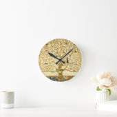 Baum des Lebens von Gustav Klimt Runde Wanduhr (Zuhause)