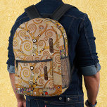 Baum des Lebens von Gustav Klimt, stilisiert Jugen Bedruckter Rucksack<br><div class="desc">Baum des Lebens (1905-1911) von Gustav Klimt. Der Baum des Lebens ist ein Vintages Jugendstil-Gemälde mit dem Wissensbaum, das den schwarzen Beute, das Todessymbol, in Frage stellt. Der normale Lebenszyklus im Sinne von Freud und Klimt. Die Stoclet Frieze ist eine Serie von Symbolismus-Panels und Gustav Klimts letzter großer Wandarbeit. Sie...</div>