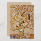 Baum des Lebens von Gustav Klimt, stilisiert Jugen Einladung (Vorne/Hinten)