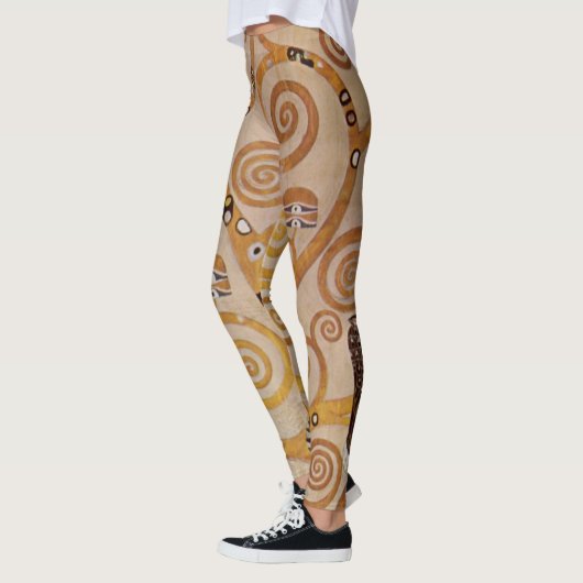 Baum des Lebens von Gustav Klimt, stilisiert Jugen Leggings (Links)