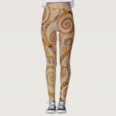 Baum des Lebens von Gustav Klimt, stilisiert Jugen Leggings (Vorderseite)