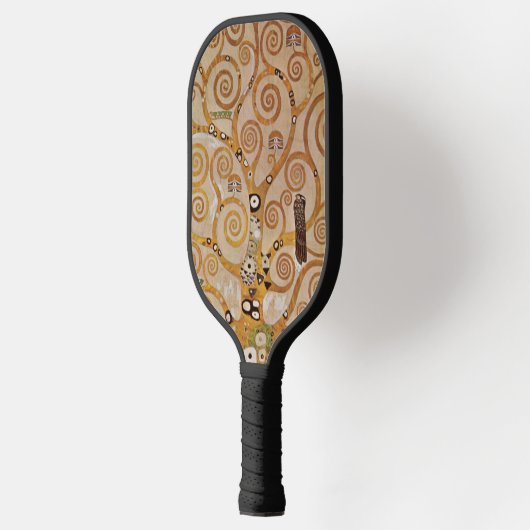 Baum des Lebens von Gustav Klimt, stilisiert Jugen Pickleball Schläger (Links)