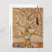 Baum des Lebens von Gustav Klimt, stilisiert Jugen Postkarte (Vorne/Hinten)