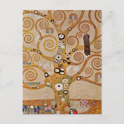 Baum des Lebens von Gustav Klimt, stilisiert Jugen Postkarte (Vorderseite)