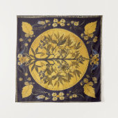 Baum des Lebens von Kedoki schwarzes Gold Stickere Wandteppich (Vorderseite (Horizontal))