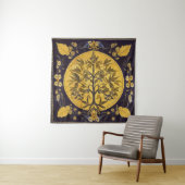 Baum des Lebens von Kedoki schwarzes Gold Stickere Wandteppich (Beispiel)