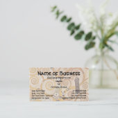 Baum des Lebens von Klimt, stilisiertes Jugendstil Visitenkarte (Stehend Vorderseite)