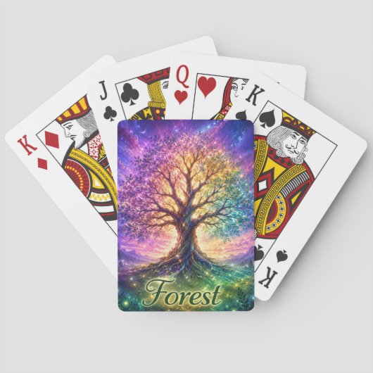 Baum-des-Lebens-Wald-Spielkarten Spielkarten (Rückseite)