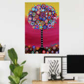 BAUM DES LEBENS WALZBAUMALERIE POSTER (Heimbüro)