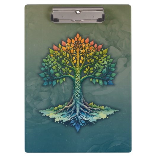 Baum des Lebens - Wandelndes Morgengrauen Klemmbrett (Vorderseite)