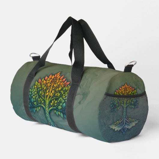 Baum des Lebens - Wandelndes Morgenrot Duffle Bag (Rechte Ecke)