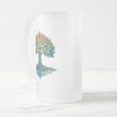 Baum des Lebens - Wandelndes Morgenrot  Mattglas Bierglas (Vorderseite Links)