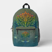 Baum des Lebens - Wechselnde Dämmerung  Bedruckter Rucksack (Vorderseite)
