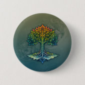 Baum des Lebens - Wechselnde Dämmerung Button (Vorderseite)