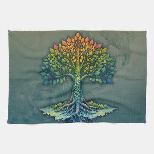 Baum des Lebens - Wechselnde Dämmerung Geschirrtuch