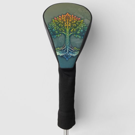 Baum des Lebens - Wechselnde Dämmerung Golf Headcover (Vorderseite)
