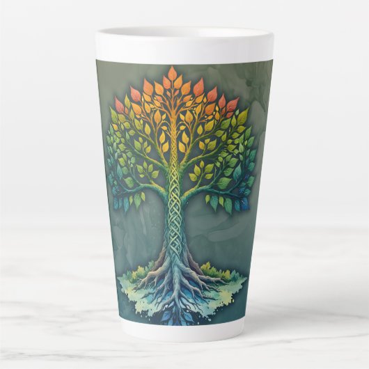 Baum des Lebens - Wechselnde Dämmerung Milchtasse (Vorderseite)