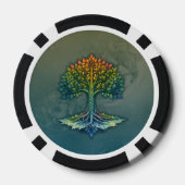 Baum des Lebens - Wechselnde Dämmerung Pokerchips (Rückseite)