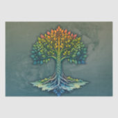 Baum des Lebens - Wechselnde Dämmerung Seidenpapier (Vorderseite)