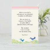 Baum des Lebens, Weibliche Mädchen Geburtsankündig Ankündigung (Stehend Vorderseite)